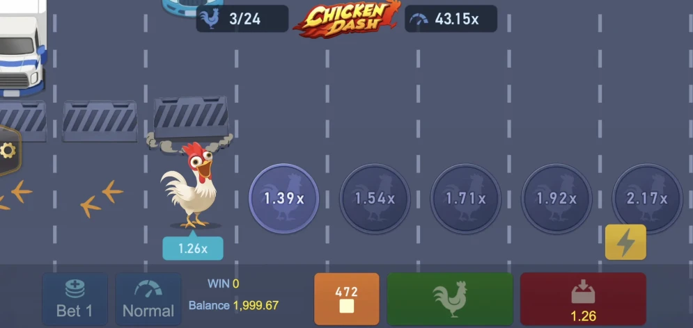 Chicken Dash gameplay